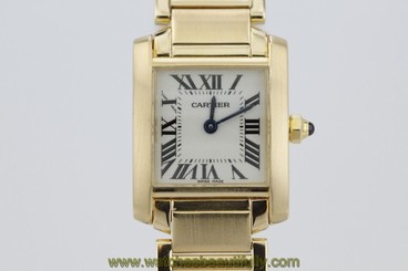 Cartier Tank Francaise 18K Solid Yellow Gold Small Ladies on Bracelet