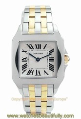 CARTIER Santos Demoiselle Large Steel/18k Watch W25067Z6 Box/Papers Retail $7200 845960022170