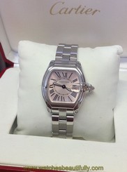 Cartier Roadster W62017V3 Ladies 36.5mm Pink Roman - Box & Paperwork - 2009