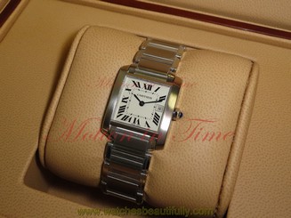 Cartier Tank Francaise Medium Ladies, Silver Dial - Steel, Ref # W51011Q3
