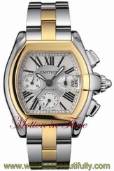 Cartier Roadster Chronograph Automatic 18kt Gold & Steel Two-Tone Ref# W62027Z1 717449269898