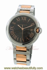 Cartier Ballon Bleu Large Model (Chocolate), Automatic, Ref # W6920032 - TwoTone 7612456621017