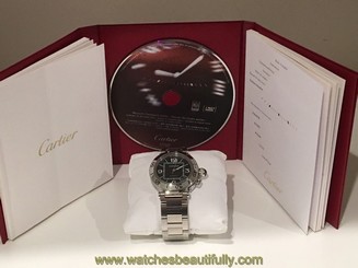  Brand New Cartier Pasha Watch 2790 - Stainless Steel With Black Dial