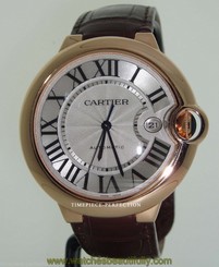 Cartier Ballon Bleu 18k Rose Gold Large Size w6900651 Mens Watch