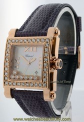 Chopard Happy Sport 18k Rose Gold & Diamond MOP Womens Quartz Watch 27/5321