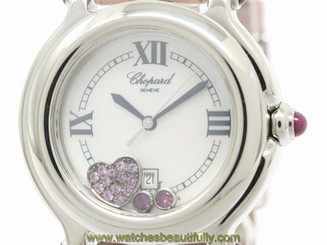 Polished CHOPARD Happy Sport Ruby MOP Dial Limited Watch 27/8238-401 (BF109872)
