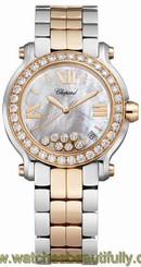 Chopard Happy Sport Medium 36mm Steel & Gold Women's Watch 278488-6001