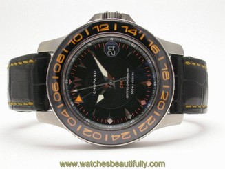 CHOPARD 8959 PRO ONE GMT CHRONOMETER STAINLESS STEEL BLACK DIAL MENS WATCH