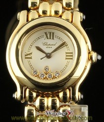 Chopard Happy Sport 5 Floating Diamond 27/6150 Yellow Gold 2 Year Warranty #536