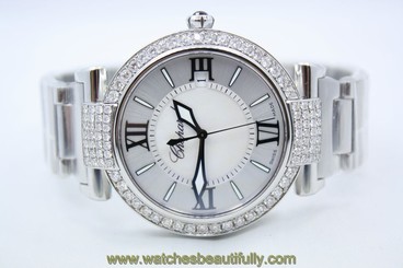 CHOPARD IMPERIALE 40MM STAINLESS STEEL DIAMOND ENCRUSTED WATCH 388531-3003 845960024419