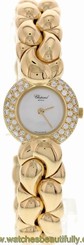 Ladies 18k Yellow Gold Diamond Chopard Casmir Bangle