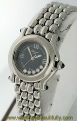 Chopard Happy Sport Classic with 5 Floating Diamonds 25mm ladies watch.