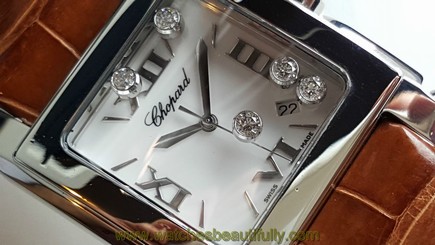 Chopard Happy Sport XL Square 288447-3001 5 Five Floating Diamond Quartz