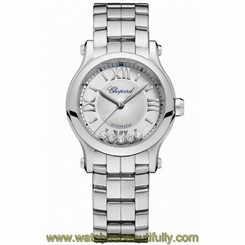 CHOPARD WOMEN'S STEEL BRACELET & CASE AUTOMATIC ANALOG WATCH 278573-3002