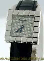 NEW Chopard Ice Cube $19,560.00 Diamond 18k White Gold ladies watch.