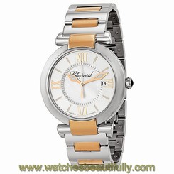 Chopard Imperiale Silver Dial 18k Rose Gold and Steel Ladies Watch 388532-6002