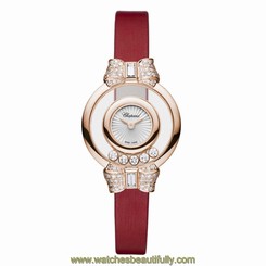 CHOPARD WOMEN'S HAPPY DIAMONDS ICONS 25.8MM BROWN QUARTZ WATCH 209425-5001