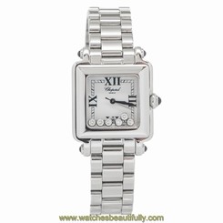 CHOPARD HAPPY SPORT 27/8349-23 FLOATING DIAMONDS STAINLESS QUARTZ WOMENS WATCH 27834923
