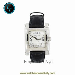 CHOPARD HAPPY SPORT 28/8447 QUARTZ WOMEN WATCH FIVE FLOATING DIAMONDS STAINLESS