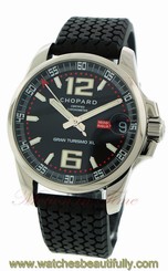 Chopard Mille Miglia Gran Turismo XL, Black Dial - Steel on Rubber -16/8997-3001