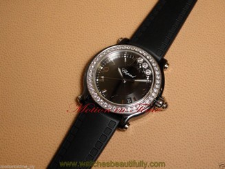Chopard Happy Sport Black Ceramic 36mm, Limited to 1000 Pieces,Ref # 288507-9003