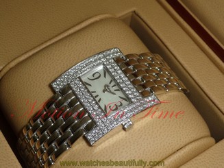 Chopard Haute Horlogerie 18Kt White Gold On bracelet With 2 Row Diamond Bezel