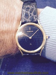 18K SOLID Yellow Gold CORUM with Original Buckle, UNISEX watch