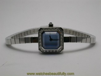 CORUM LADIES BLUE SUGAR CUBE STAINLESS STEEL WATCH STYLE 137.426.47
