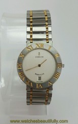 Corum Romvls Model #: 43.903.21 Steel 18k Gold QUARTZ Date Mens Watch $1199. obo