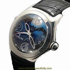 Pre-Owned Corum Bubble Butt '05 Limited SS/Leather Mens Auto Watch 082.150.20,MR