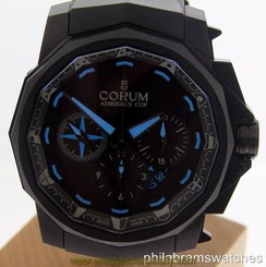 Corum Admiral's Cup Black Flag Limited Edition 60617.471105 PVD Blue B&P
