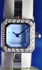 Corum Sugar Cube Diamond Bezel Quartz Stainles steel Ladies Watch
