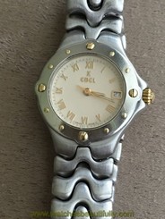 Ebel Sportwave E6087621 Stainless Steel With 18K Gold Parts Women's Watch