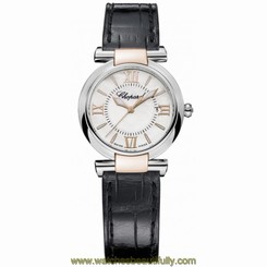 CHOPARD WOMEN'S IMPERIALE 28MM BLACK LEATHER BAND QUARTZ WATCH 388541-6001 722382297723