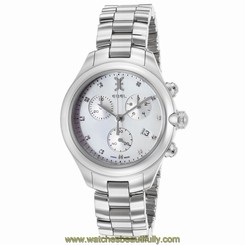 Ebel Onde 1216177 Womens White Dial Quartz Watch with Stainless Steel Strap