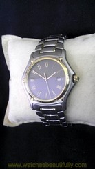 Ebel 1911 Series Men's 18K Gold Grey Dial Quartz Watch