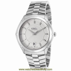 Ebel 9020Q41-163450 Mens Silver Dial Automatic Watch with Stainless Steel Strap