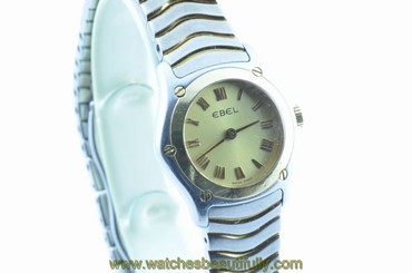 EBEL CLASSIC WAVE LADIES 25MM TOP CONDITION STEEL/750 GOLD 1911