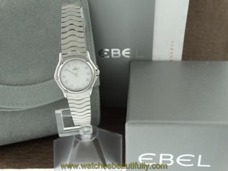 Ebel Sport Classic Wave Mother of Pearl Swiss 24mm 51511261 Ladies Watch $1,500