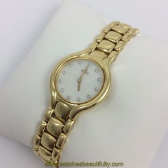 18K YELLOW GOLD EBEL BELUGA SWISS DIAMOND MOTHER OF PEARL WRIST WATCH