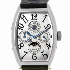Franck Muller Casablanca Perpetual Calendar Platinum Watch 5850 QP