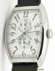 Franck Muller Master Banker 6850 MB Stainless Steel Chronograph on Black Leather