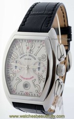 Franck Muller Conquistador 8002 CC Steel Chronograph Automatic Mens Watch
