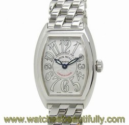 Pre-Owned FRANCK MULLER Conquistador 8005L Men's SS Silver Dial Quartz Watch, MD