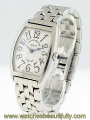 Franck Muller Cintree Curvex 1752 QZ Stainless Steel ladies watch.