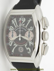 Franck Muller Conquistador 8005 CC Chronograph Steel Automatic Brand New w/ B&P