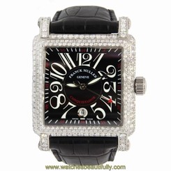 Auth Franck Muller Conquistador Cortez 10000 HSC SS Auto Men's Watch Diamond Bez