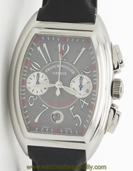 Franck Muller Conquistador 8005 CC Gray Chronograph Steel Automatic New w/ B&P
