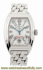 Franck Muller Conquistador 8005SC includes alligator strap/buckle & watch box.
