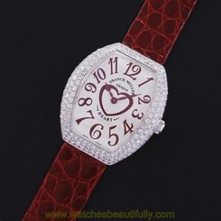 Franck Muller 5002 M QZ C D 3 Diamond Stainless Steel Quartz Watch